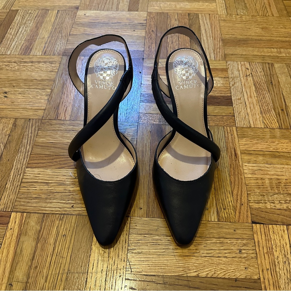 Black strappy heels